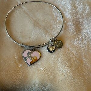 Lady and the Tramp Silver Heart Charm Bracelet